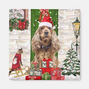 Cocker Spanska Hund jul Magnet