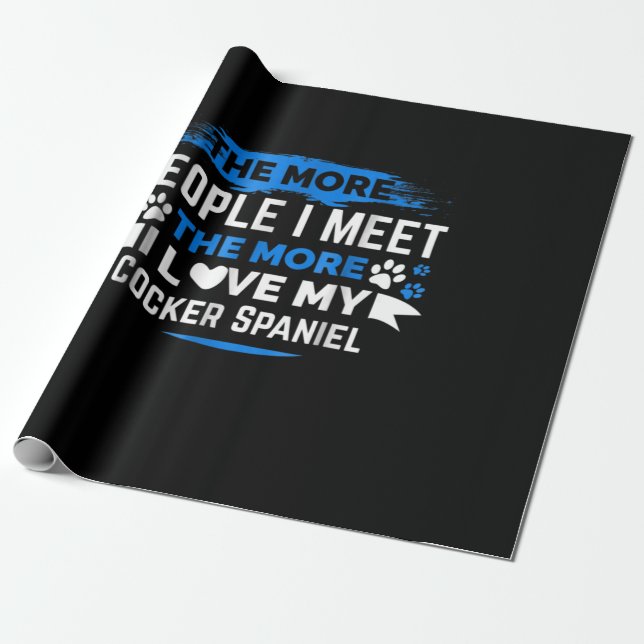 Cocker Spanska|Ju mer i Kärlek min Cocker spanjor Presentpapper (Utrullad)