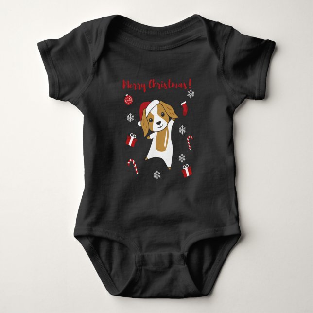 Cocker Spanska julen Hund Winter Animals Hundar T Shirt (Framsida)