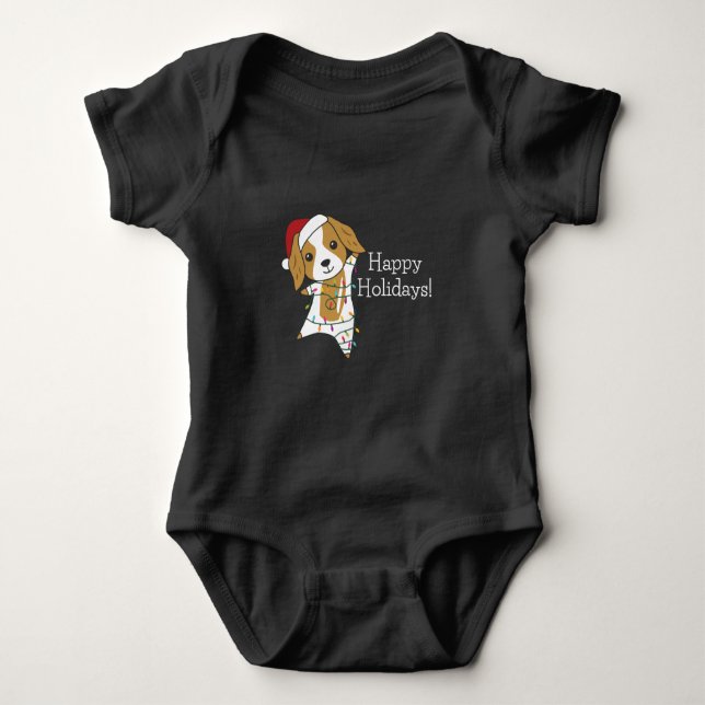 Cocker Spanska julen Hund Winter Animals Hundar T Shirt (Framsida)