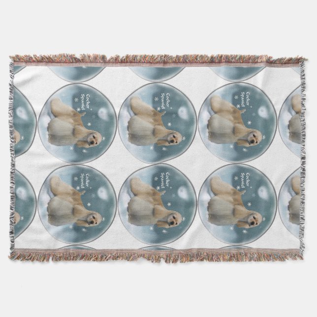 Cocker Spanska julgåvor Filt (Framsidan)