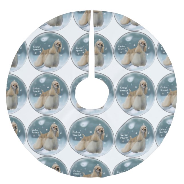 Cocker Spanska julgåvor Julgransmatta Borstad Polyester (Framsidan)