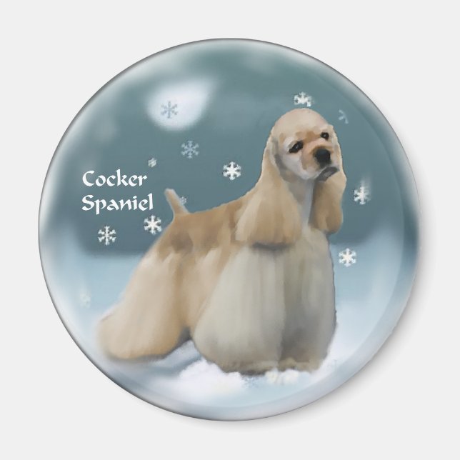 Cocker Spanska julgåvor Magnet (Framsidan)