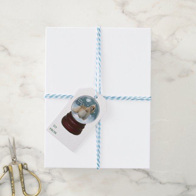 Cocker Spanska julgåvor Presentetikett (Med Snöre)