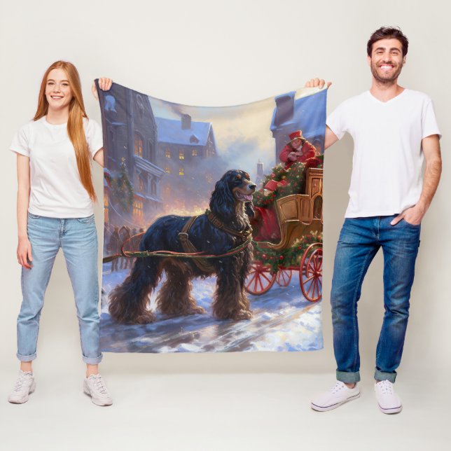 Cocker Spanska julsäsongen Fleecefilt (På plats)