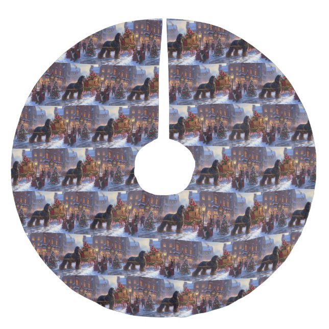 Cocker Spanska julsäsongen Julgransmatta Borstad Polyester (Framsidan)