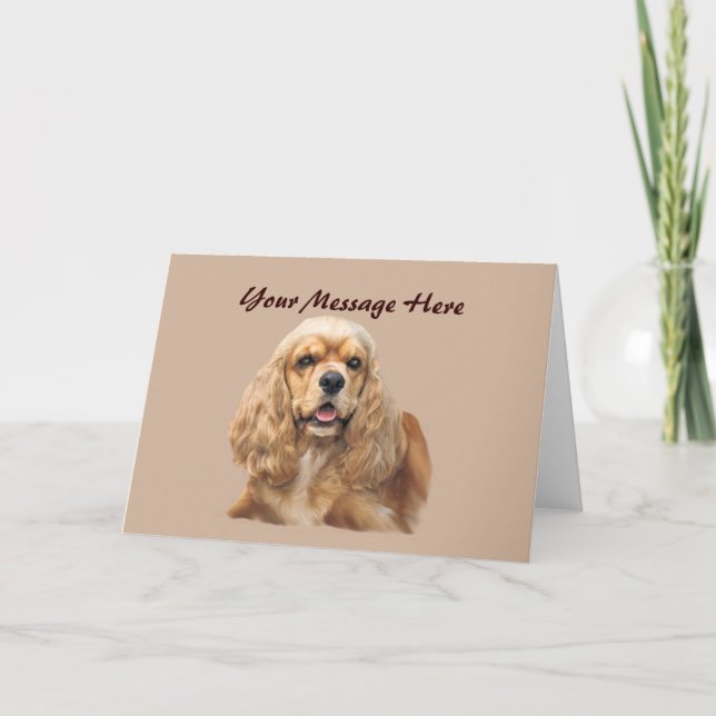 Cocker Spanska just Adworthy Greeting Card Kort (Framsida)