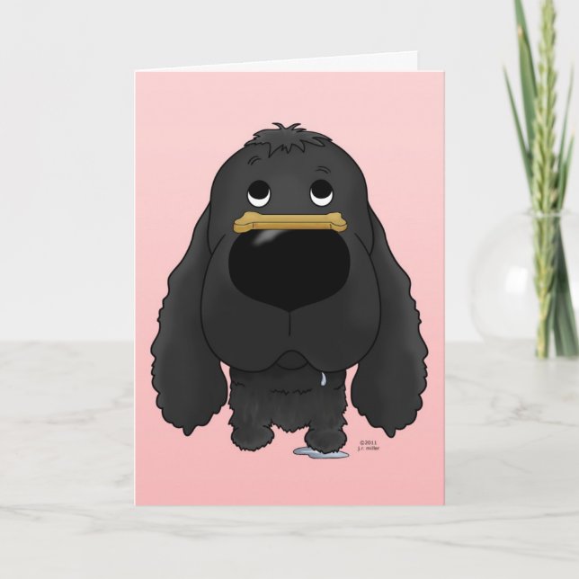 Cocker Spanska Valentineser Card Helgkort (Framsida)