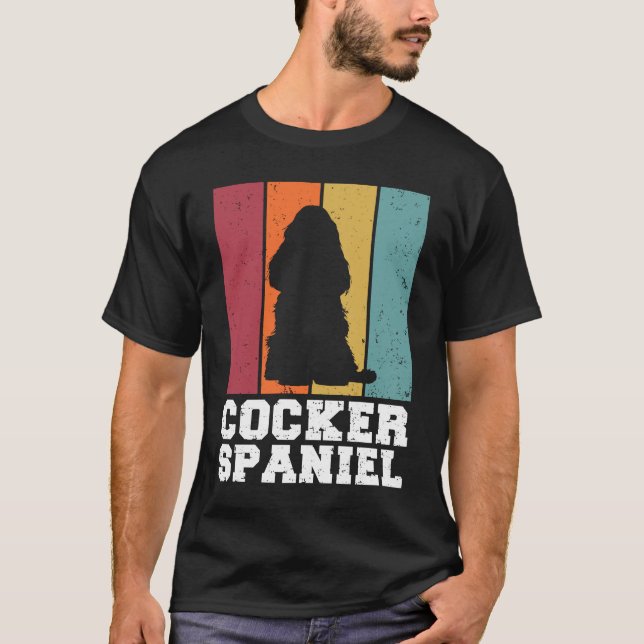 Cocker Spanska Vintagen 1 T Shirt (Framsida)