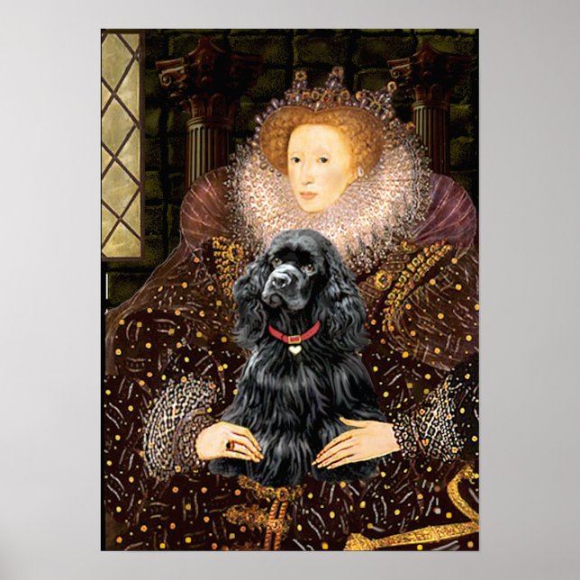 Cocker (svart) - Drottning Poster (Framsidan)