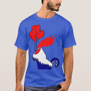 Cockerel Älskare Vector Art i fet Ljusa färger T Shirt