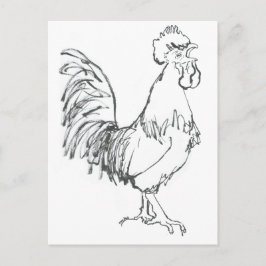 Cockerel doodle vykort