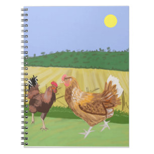 Cockerel och Chicken Anteckningsbok