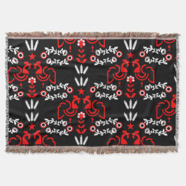 Cockerel Scandinavian Folk Art Filt