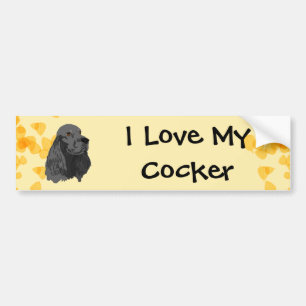 Cockerspaniel~ älskar jag min svart cockerspaniel bildekal