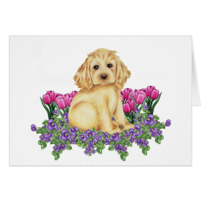 CockerspanielSpaniel Hälsningskort (Framsidan Horizontal)