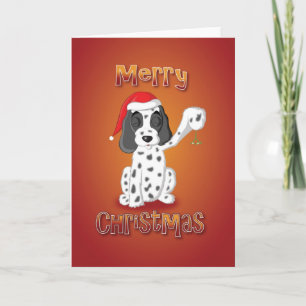cockerspanielspaniel - mistletoe - god jul helgkort