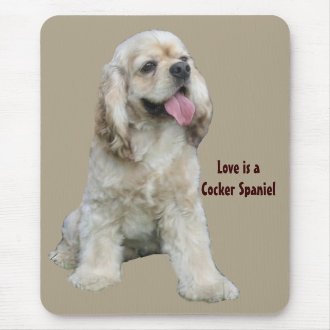 CockerspanielSpaniel oemotståndliga Mousepad Musmatta (Framsidan)