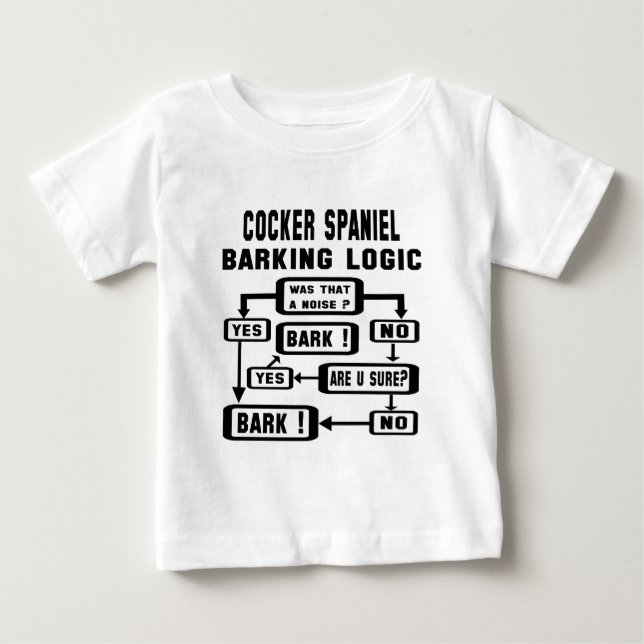 CockerspanielSpaniel som skäller logik! Tee (Framsida)