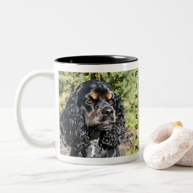 CockerspanielSpaniel Två-Tonad Mugg (Med munk)