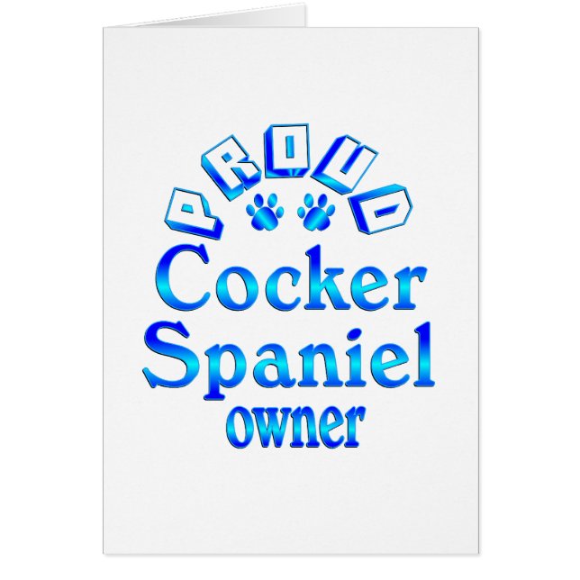 CockerspanielSpanielägare Hälsningskort (Framsidan)