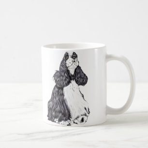 CockerspanielSpanielBW Parti Kaffemugg