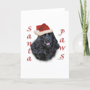 Cockerspanielspanielen (blk) Santa tafsar Helgkort