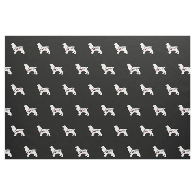 CockerspanielSpanielkärlek Tyg (Fat Quarter)