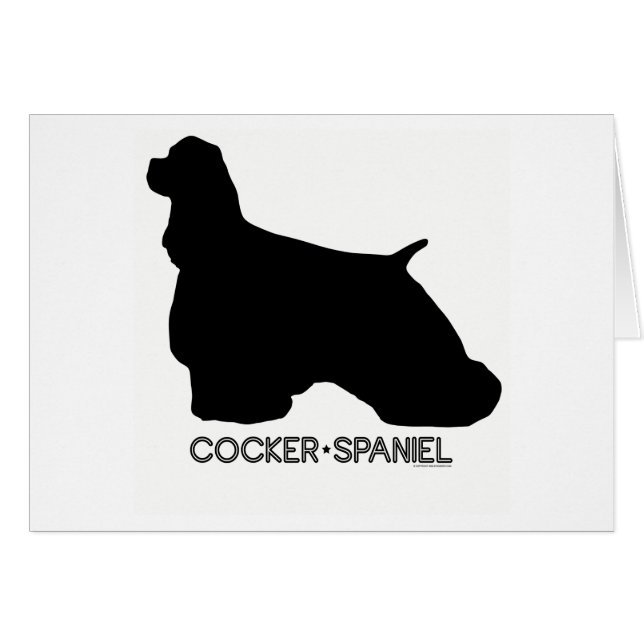 CockerspanielSpanielkort Hälsningskort (Framsidan Horizontal)