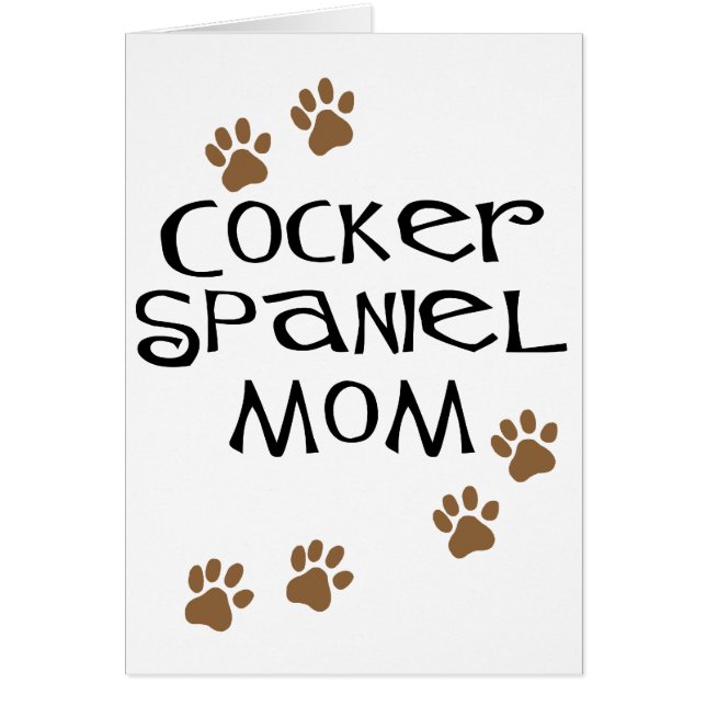 CockerspanielSpanielmamma för hundmammor Hälsningskort (Framsidan)