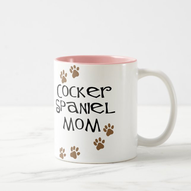 CockerspanielSpanielmamma för hundmammor Två-Tonad Mugg (Höger)