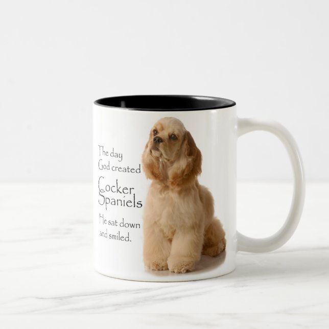 CockerspanielSpanielmugg Två-Tonad Mugg (Höger)