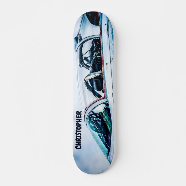 Cockpit av en modern stridande Flygplan Mini Skateboard Bräda 18,5 Cm (Framsida)