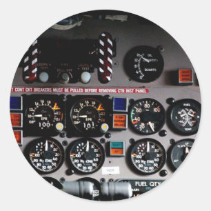Cockpit Runt Klistermärke