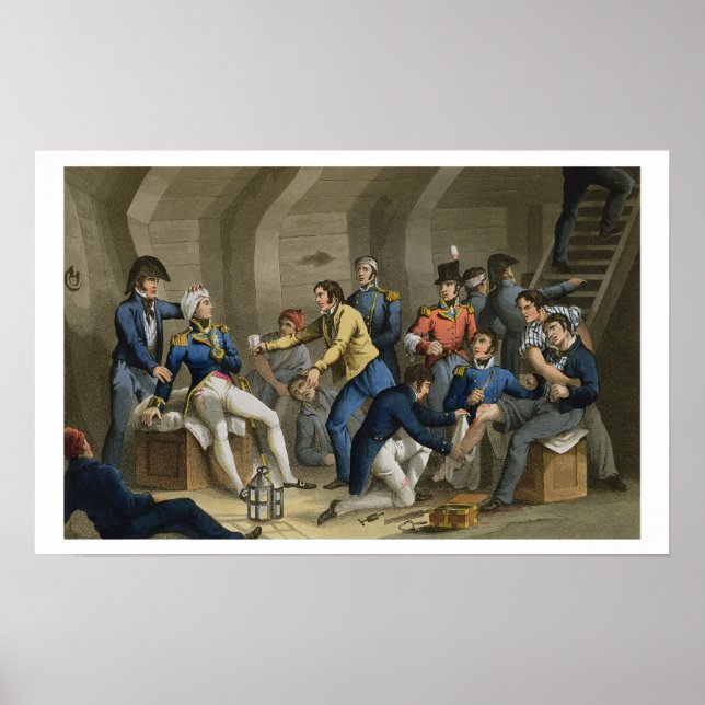 Cockpit, slaget vid Nilen, som visar Nelson wo Poster (Framsidan)