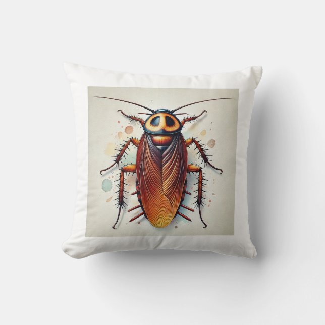 Cockroach 051024IREF234 - Watercolor Kudde (Framsida)