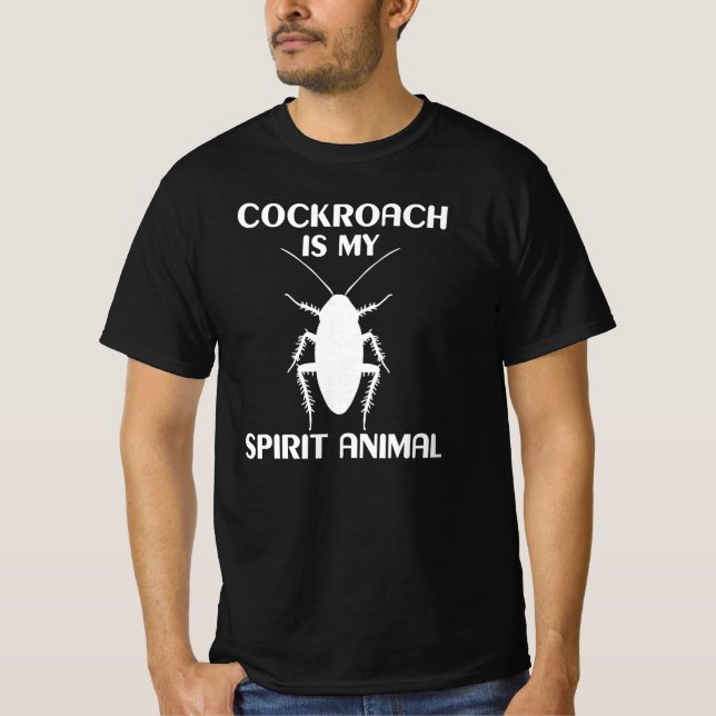 Cockroach är mitt andliga djur t shirt (Framsida)