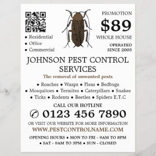 Cockroach Design, Pest Control Advertising Reklamblad