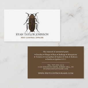 Cockroach Design, Pest Control Visitkort