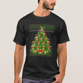 Cockroach Julafton Lighting Träd Santa Cockroach U T Shirt