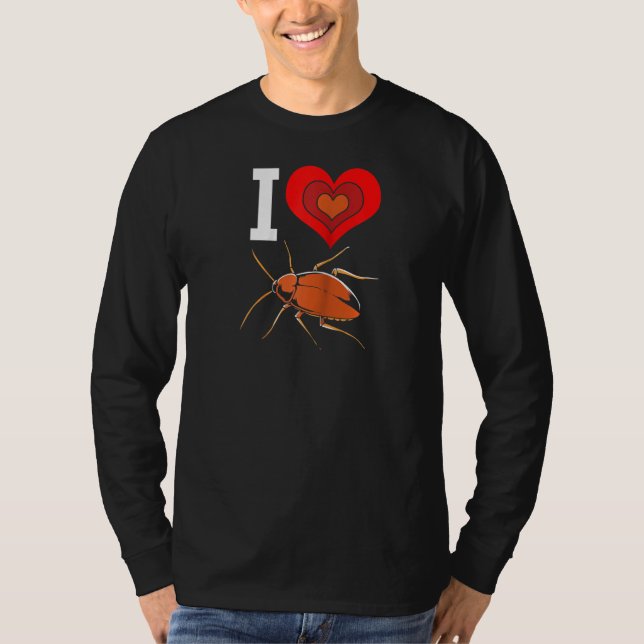 Cockroach Kärlek Raglan T Shirt (Framsida)