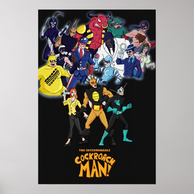 Cockroach Man Villains Poster (Framsidan)