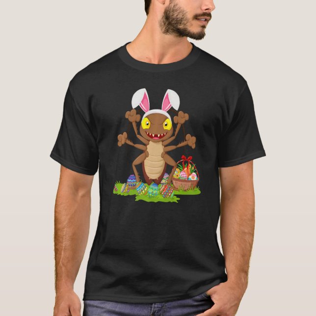 Cockroach Påskägg Hunting Bunny Cockroach Easte T Shirt (Framsida)