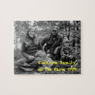 Cockrum familj på lantgården 1975 pussel