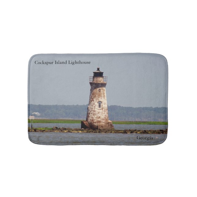 Cockspur Island Lighthouse bathmat Badrumsmatta (Framsidan)