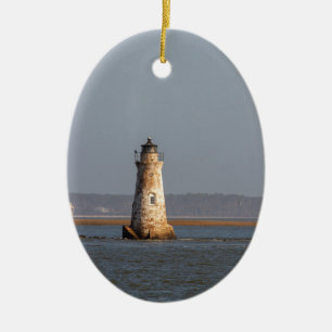 Cockspur Island Lighthouse Julgransprydnad Keramik