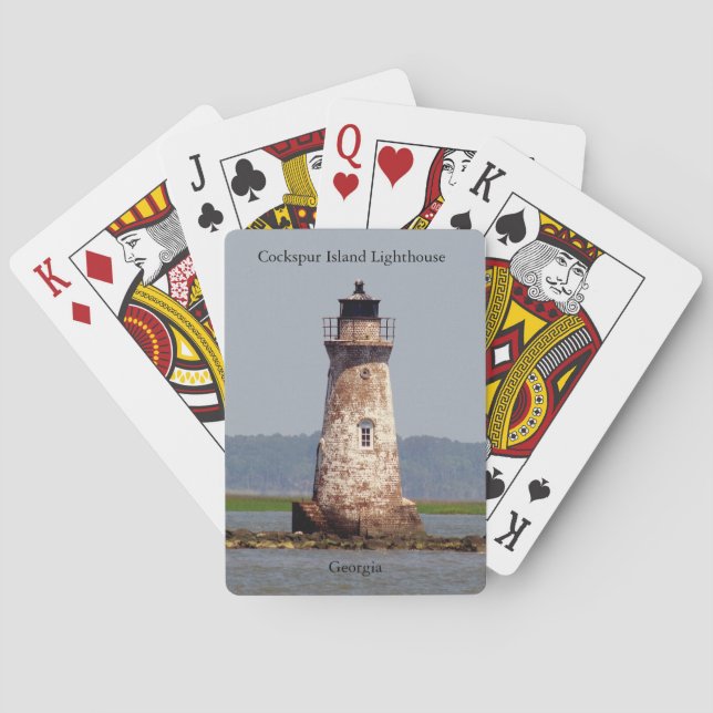 Cockspur Island Lighthouse-kort Casinokort (Baksidan)