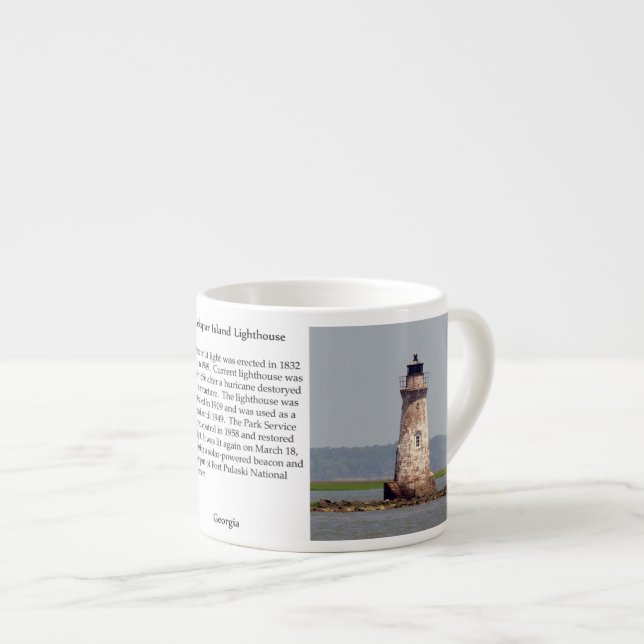 Cockspur Island Lighthouse Mugg Espressomugg (Framsida höger)
