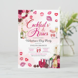 Cocksvans och Kisses Galentine's Day Party Inbjudningar