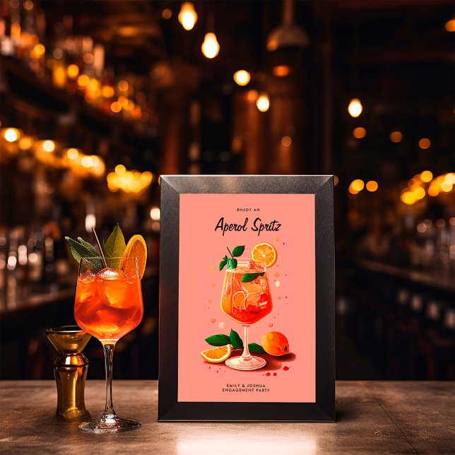 Cocktail Aperol Spritz-Förlovningsfestens signatur Poster (Skapare uppladdad)